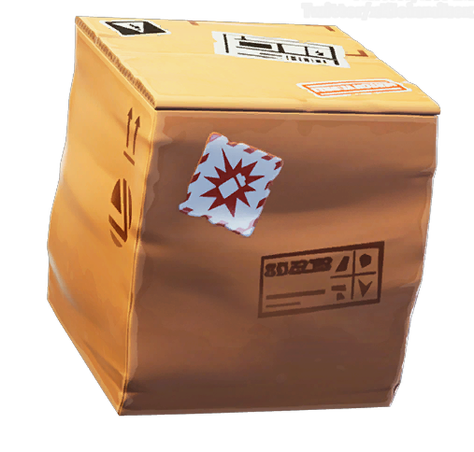 La caja de cartón de Fortnite