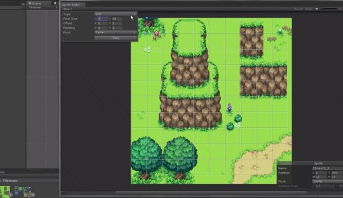 Creación de mapeado en 2D, alguna de las funciones de Unity
