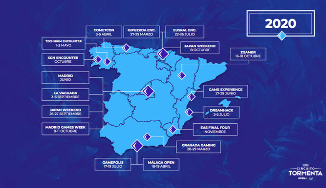 Mapa de recorrido del Circuito Tormenta 2020