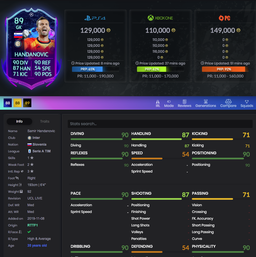 Handanovic (Hay que sumarle un punto de media)
