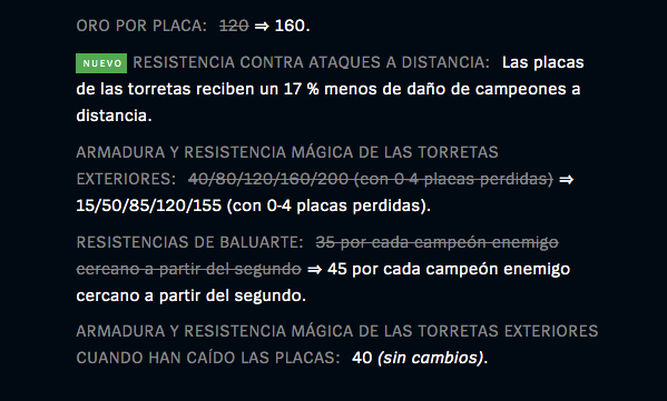 Cambios a placas