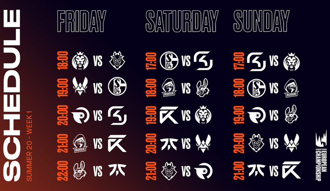 Calendario superweek LEC