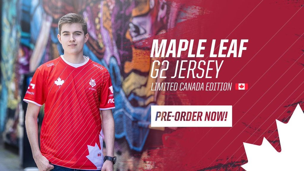 Elástica de G2 Esports versión Canadá