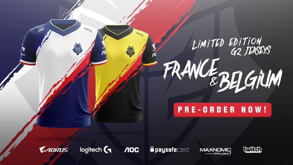 Francia y Bélgica tienen su propia camiseta con motivo de sus jugadores de CS:GO