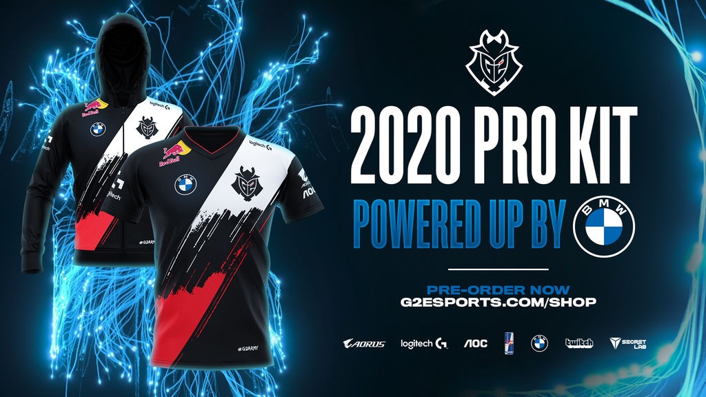 BMW ha sido la última incorporación a la camiseta de G2 Esports. Al principio, tenía el logo centrado en la camiseta