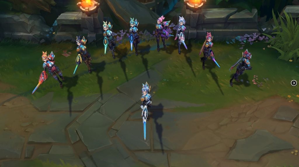 Fiora Pulso de Fuego y sus cromas dentro del juego