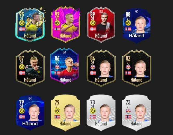 Todas las cartas de Haaland en FIFA 20