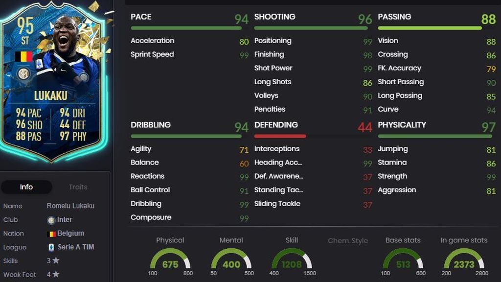 Lukaku - 95 - SBC