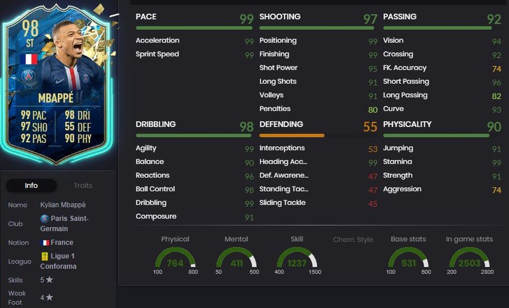 Mbappé - 98