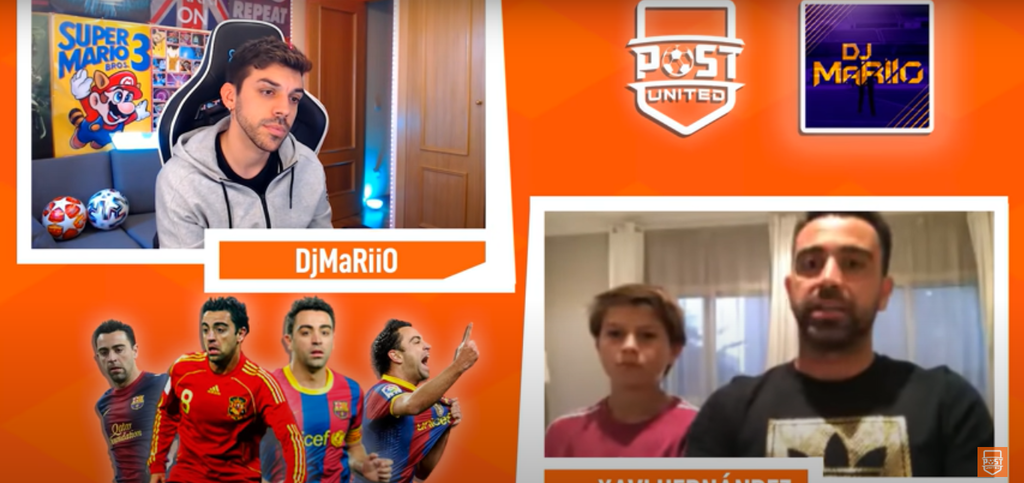 Con Xavi Hernández