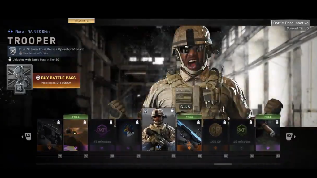 Temporada 4 Call of Duty: El pase de batalla al completo