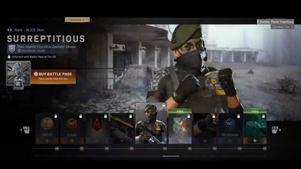Temporada 4 Call of Duty: El pase de batalla al completo