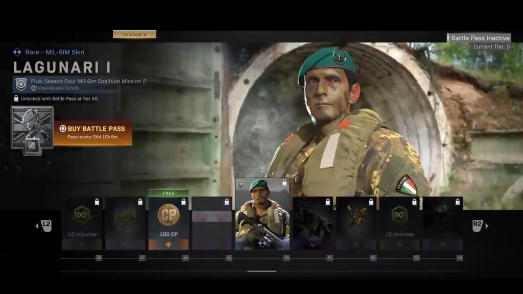 Temporada 4 Call of Duty: El pase de batalla al completo