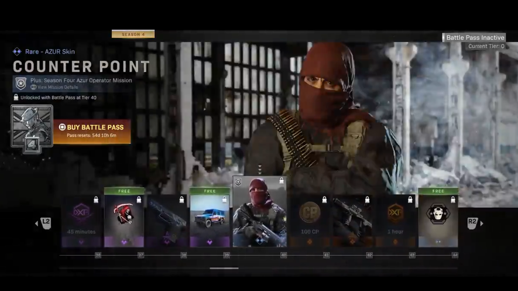 Temporada 4 Call of Duty: El pase de batalla al completo