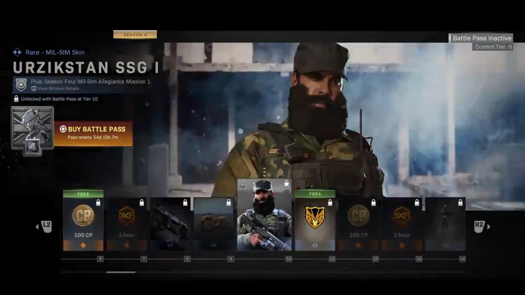 Temporada 4 Call of Duty: El pase de batalla al completo