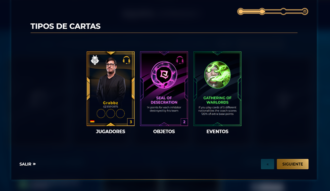 Tipos de cartas