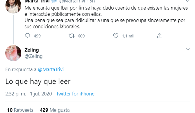 Respuesta Zeling