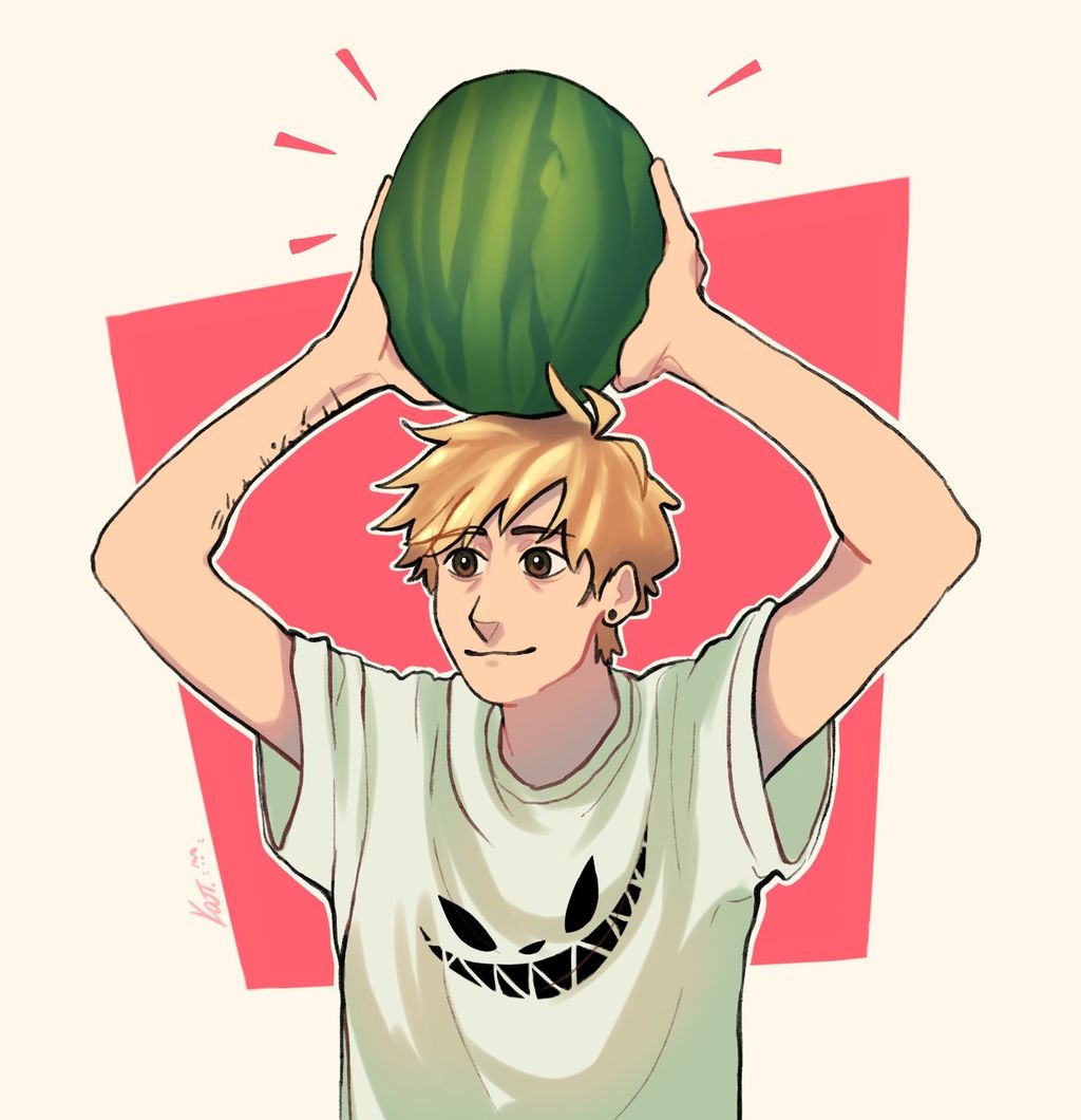 Rubius y una foto con un melón