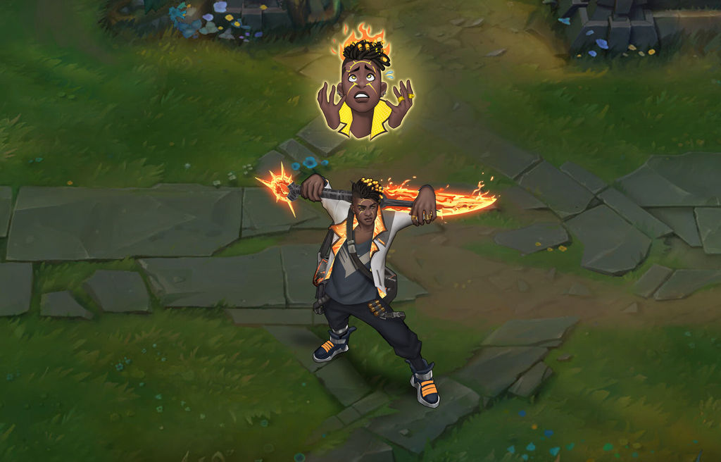Phoenix x Ekko con emoticono