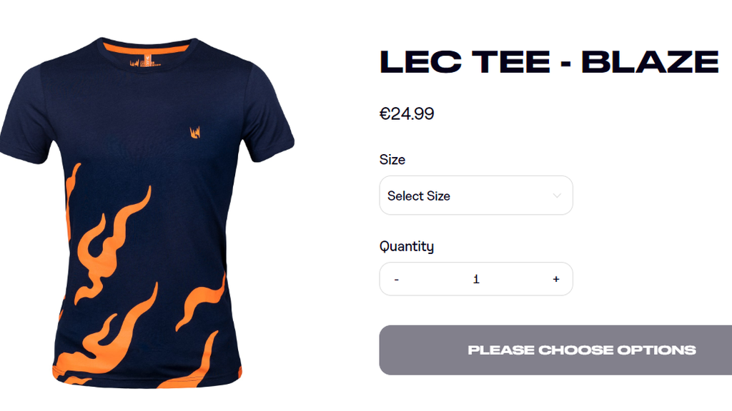 Camisetas con decoración de LEC (naranja)