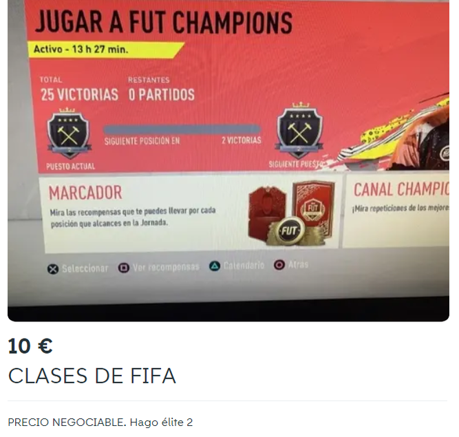 Clases de FIFA en Wallpop