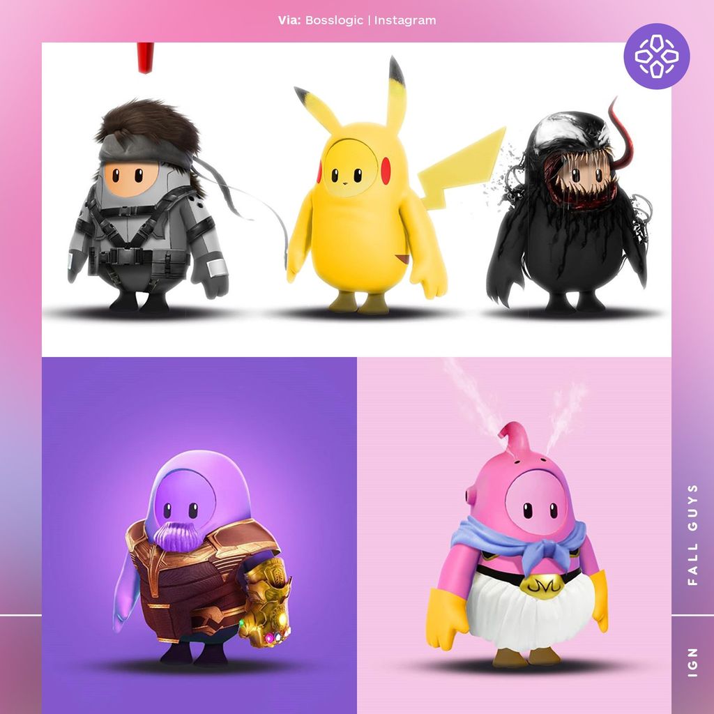 Snake, Pikachu, Venom, Thanos y Boo Gordo