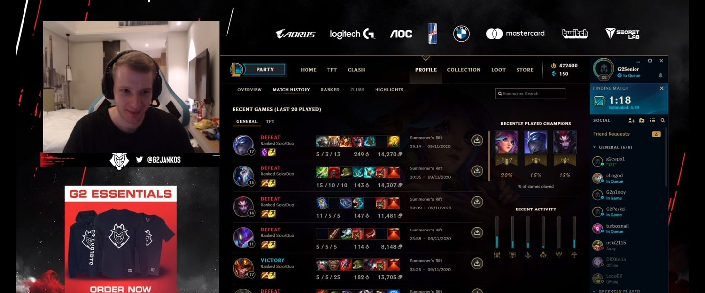 Jankos en Twitch