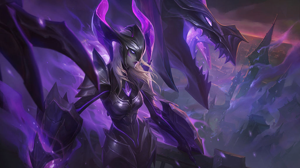 Shyvana Llama Oscura (Splash art)