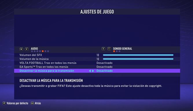 FIFA 21 permite mutear la música para no infringir el copyright en Twitch