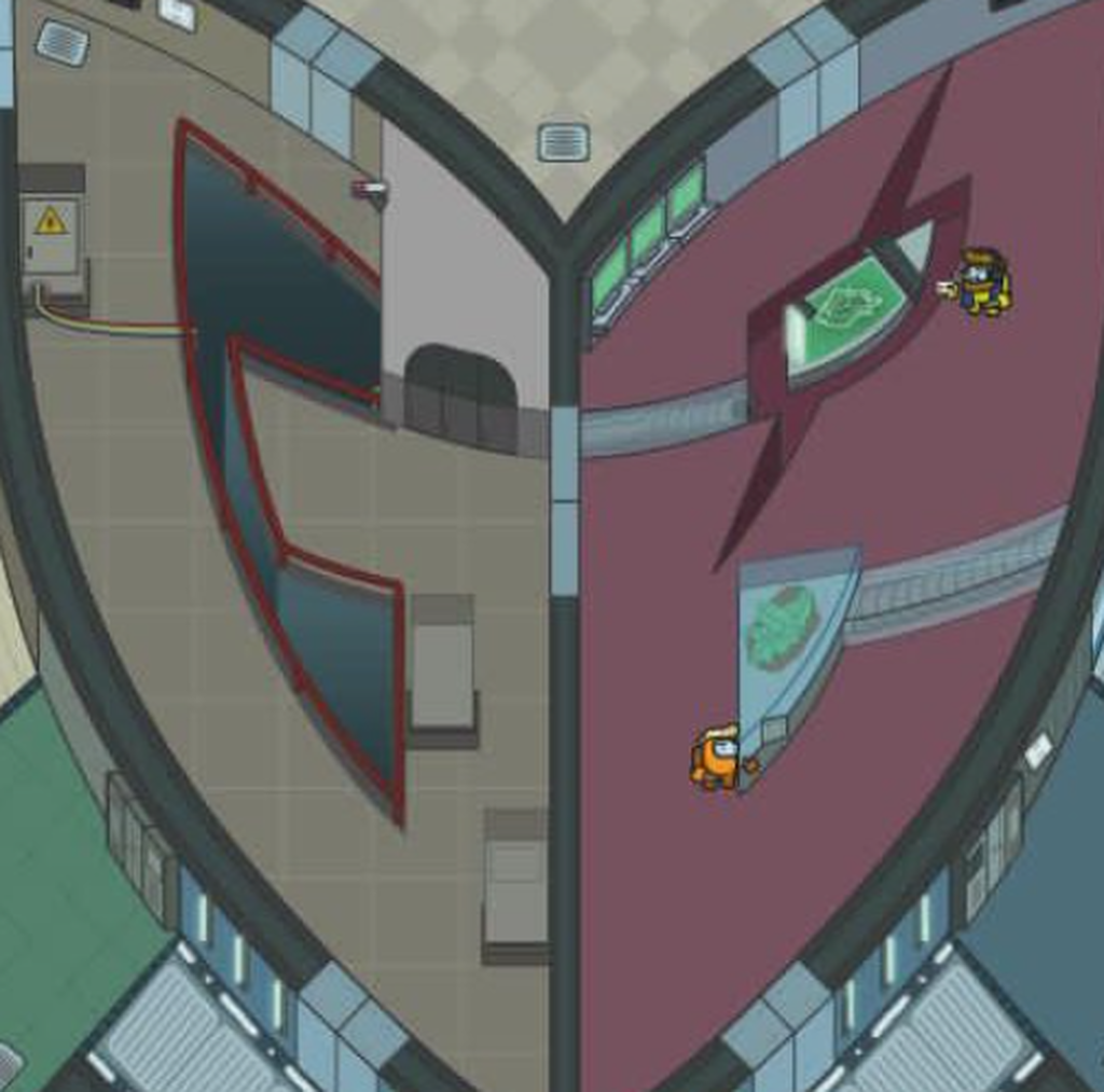 El centro de la nave que forma la máscara de G2 Esports