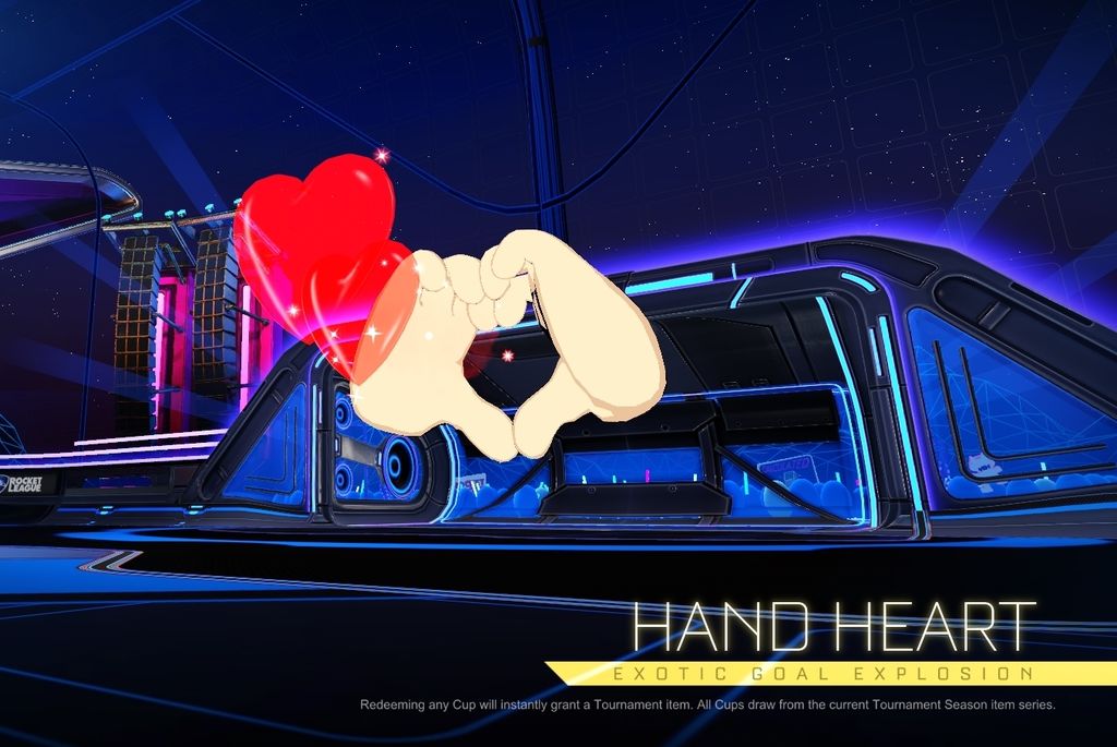 Explosión de gol exótica Hand Heart