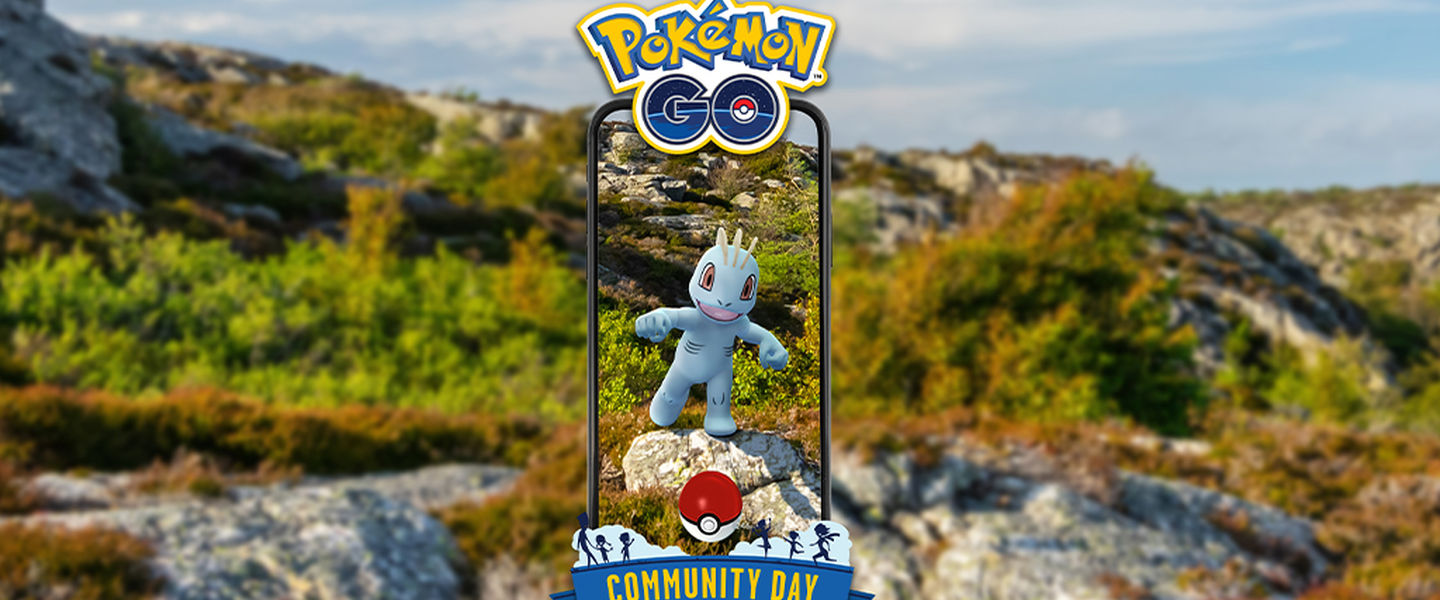 Machop en el cartel del Día de la Comunidad