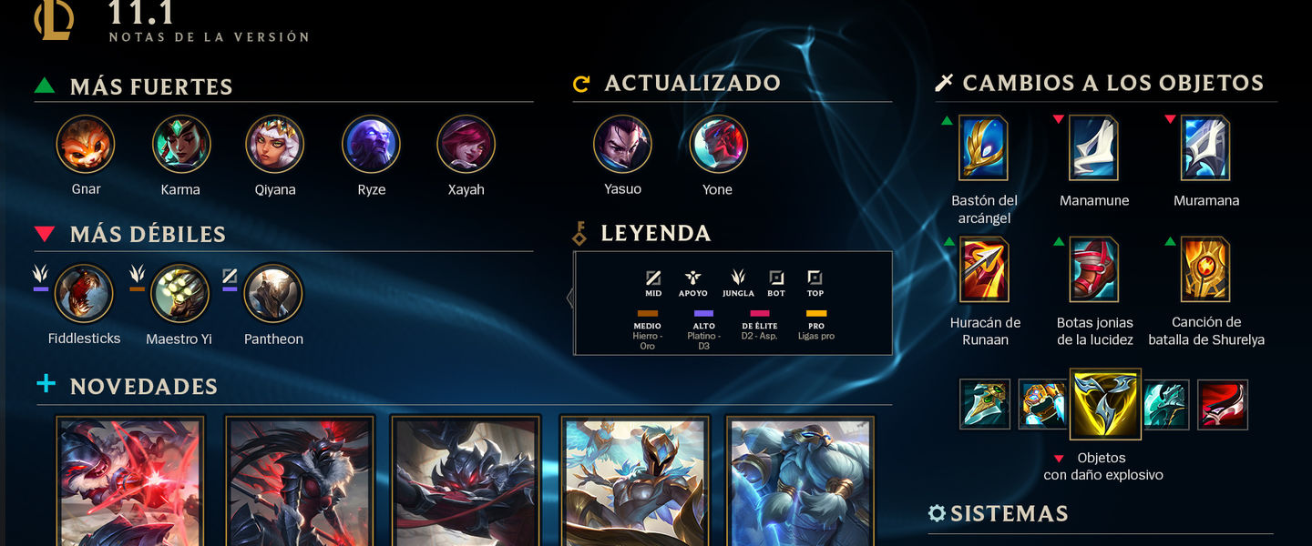 Parche 11.1 de LoL