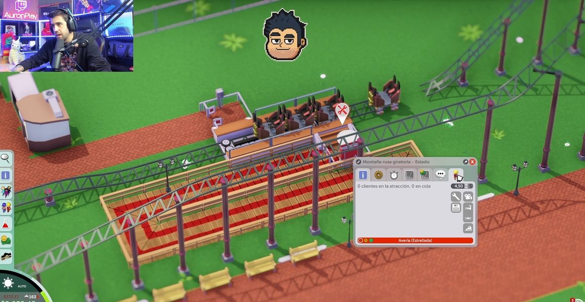 Auronplay jugando Parkitect