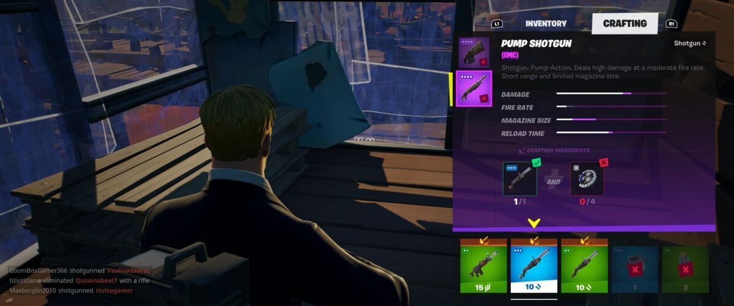 Nuevos crafteos en Fortnite