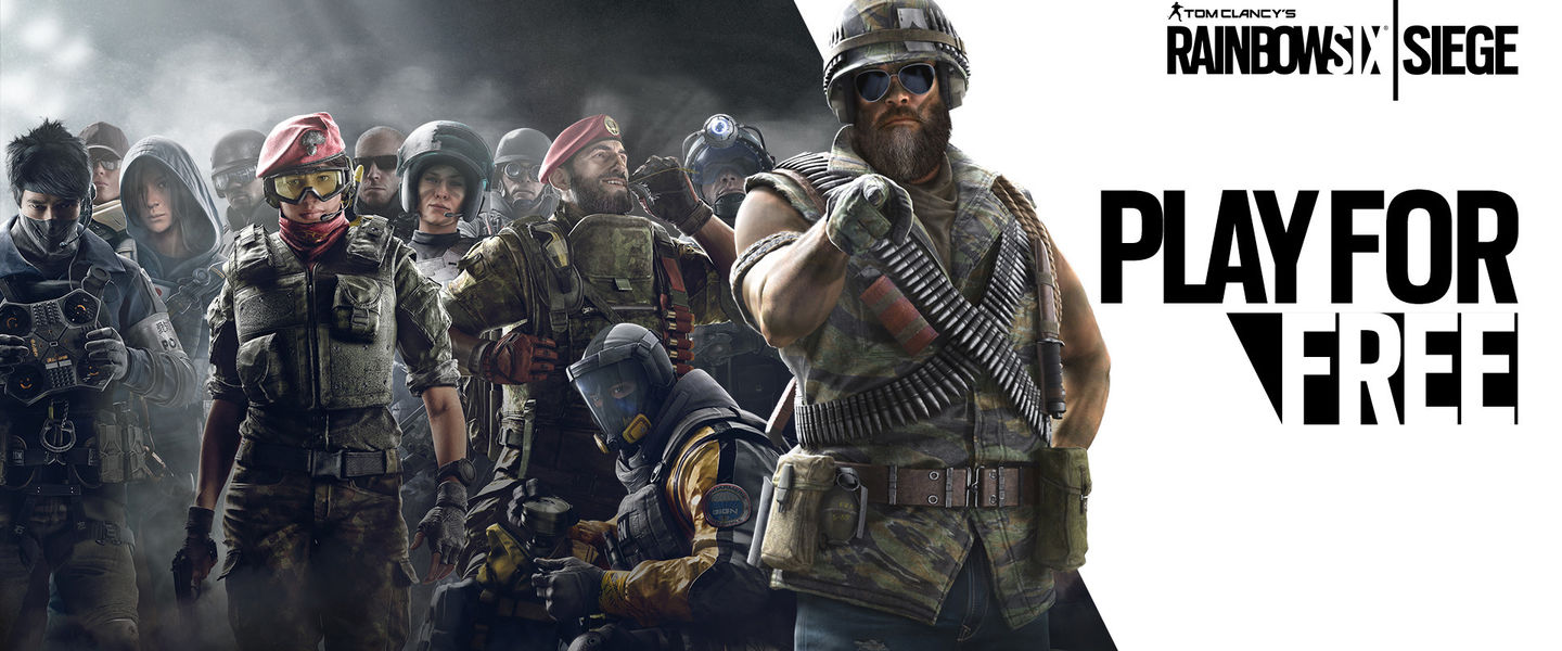 Cartel promocional cuando Rainbow Six: Siege está F2P algunos días