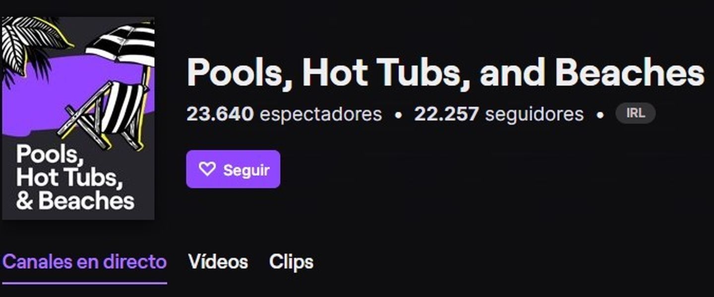 Nueva categoría en Twitch: Pools, Hot Tubs, and Beaches