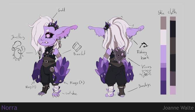 Un diseño de Norra hecho por un fan