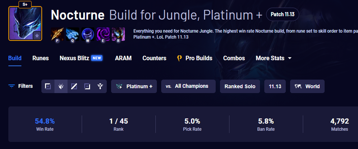 Nocturne y su alto winrate con el Rompeavances