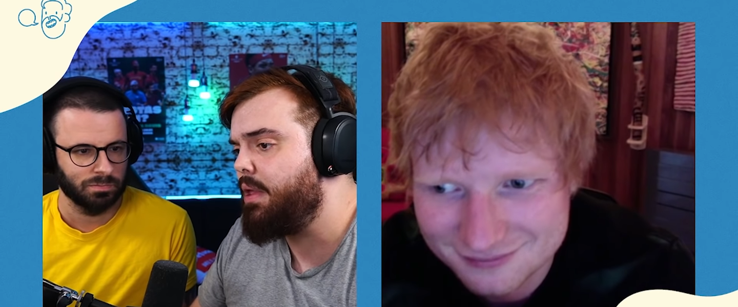 Ibai y Barbe junto a Ed Sheeran