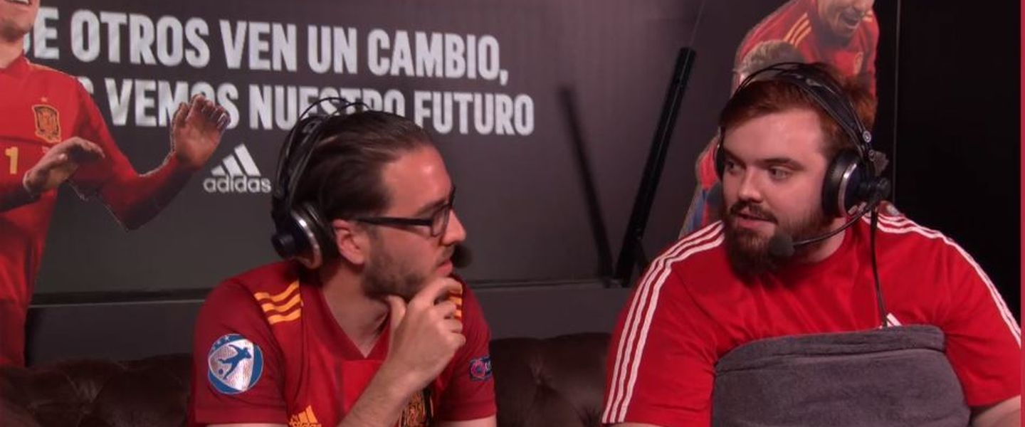 Ibai durante el partido de España