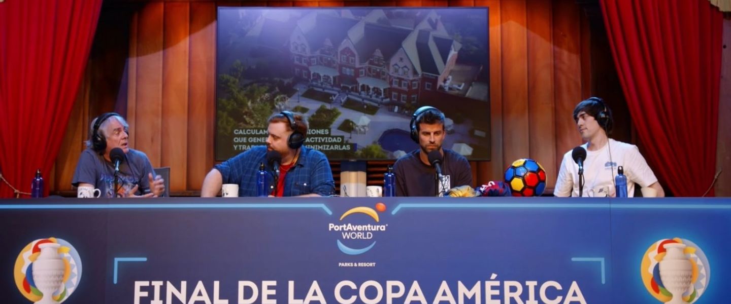 Ibai junto a Piqué, Ander y Siro López en la previa de la gran final