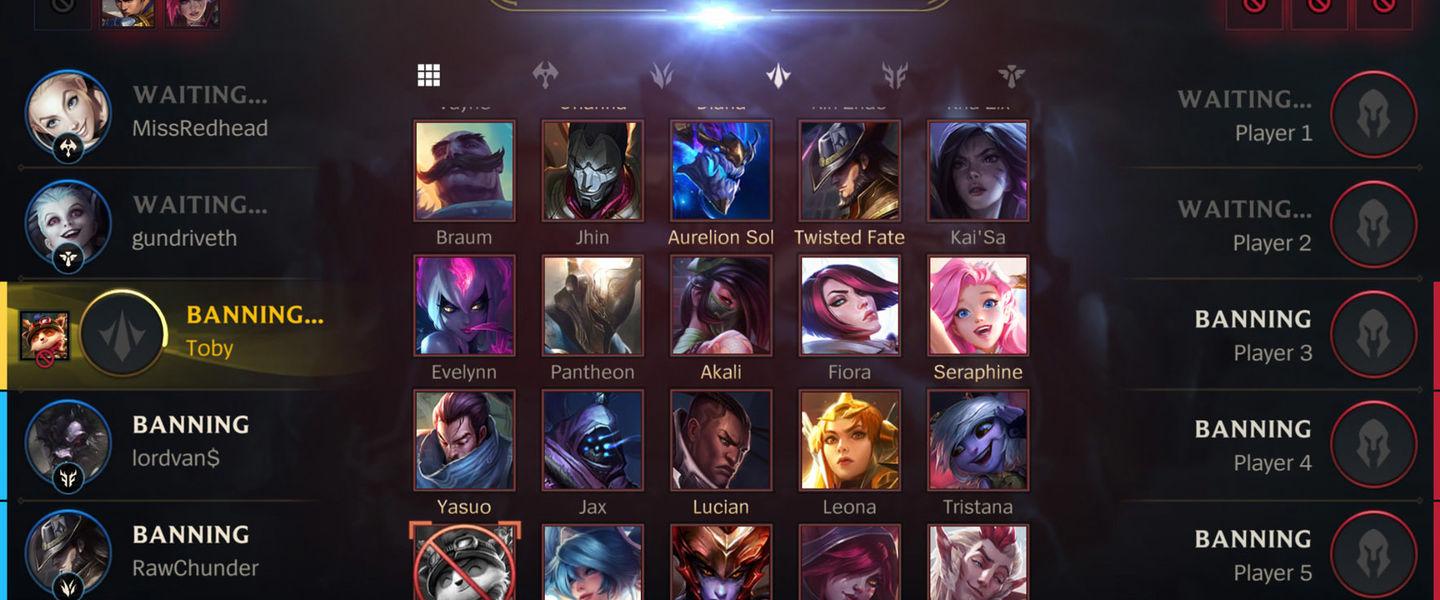 Baneos en Wild Rift
