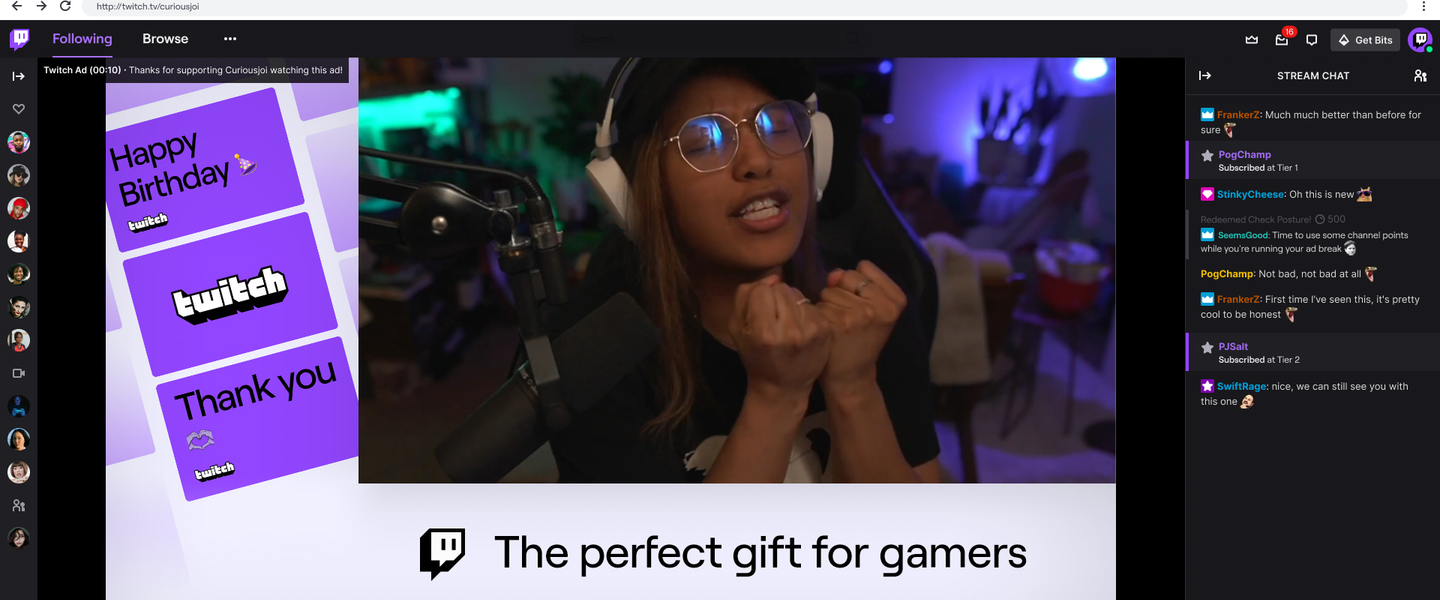 Nuevos anuncios en Twitch