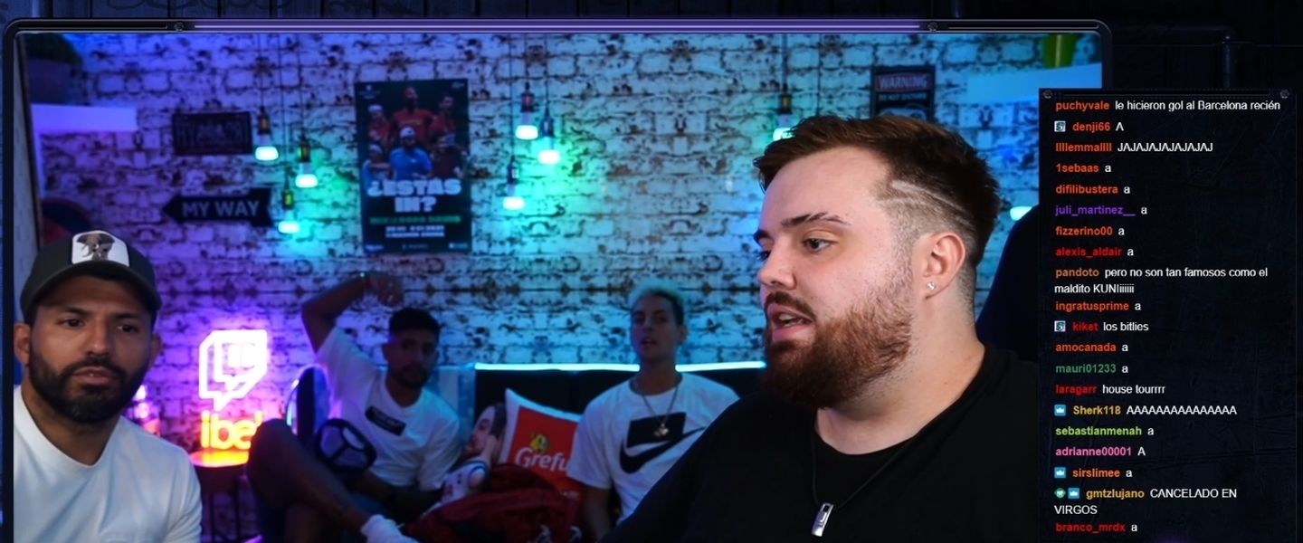 Ibai con Aguero y cía