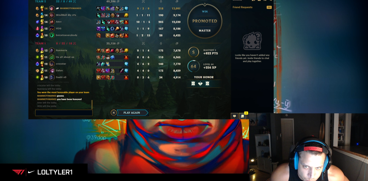 Tyler1 subiendo a Master