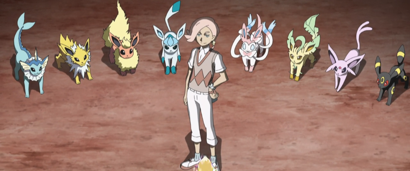 Eevee y todas sus evoluciones en el anime