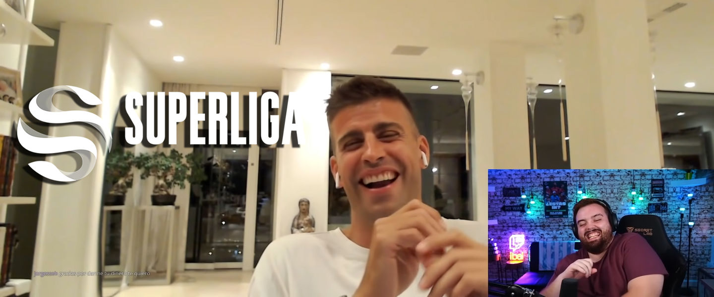 Piqué e Ibai durante una charla en Twitch
