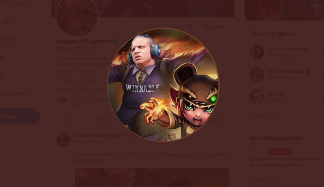 Tyler1 es la cara de la cuenta de Twitter de League of Legends