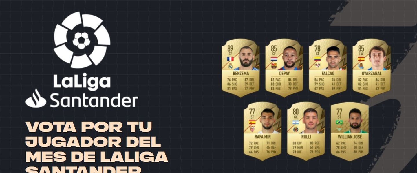 Benzema, Depay y Falcao se disputan el POTM de LaLiga en FIFA 22